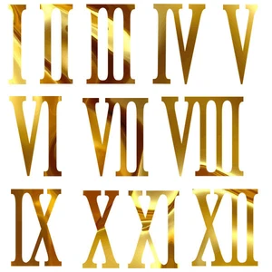 اعداد ساعت دیواری مدل رومی 6cm کد c17-2 مجموعه 12 عددی