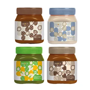 کرم ارده کاکائویی پسته فندقی شیری دلوکا - 400 گرم بسته 4 عددی