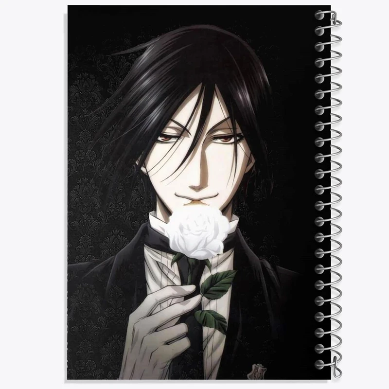 دفتر مشق 50 برگ خندالو مدل سباستین انیمه خادم سیاه Black Butler کد 16317