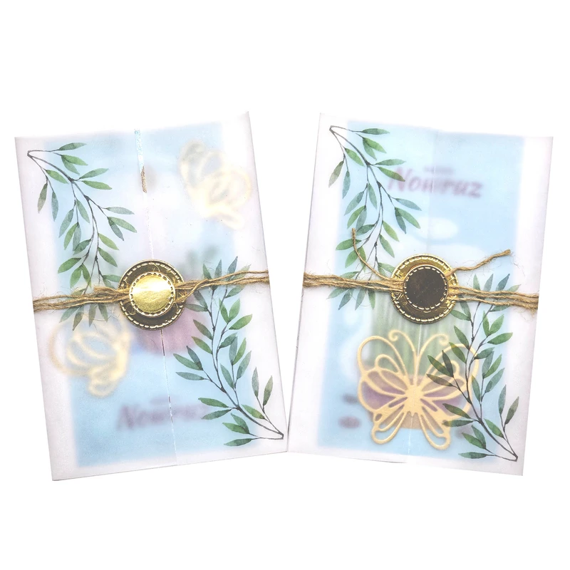 کارت پستال مدل Happy Nowruz طرح لاکچری بسته 2 عددی