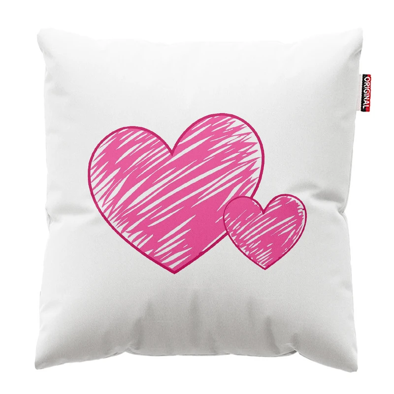 کوسن پاد آفرین طرح قلب کد 2941 سایز 30*30 سانتی متر