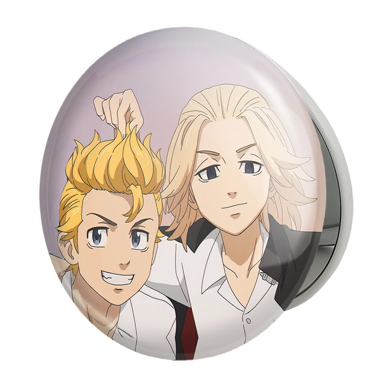 آینه جیبی خندالو طرح مایکی و تاکه میتچی و دراکن انیمه توکیو ریونجرز مدل تاشو کد 11172 