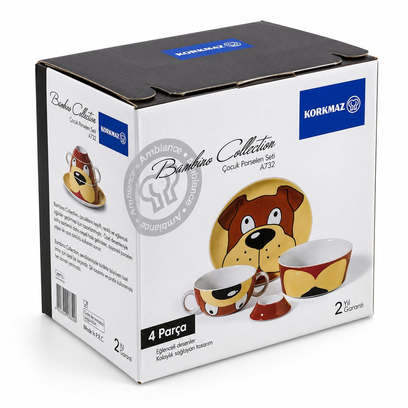 سرویس غذاخوری کودک کرکماز مدل Bambino Collection A732 مجموعه 4 عددی 