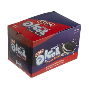 بیسکویت کاکائویی کوپا با کرم نارگیل - 90 گرم بسته 24 عددی
