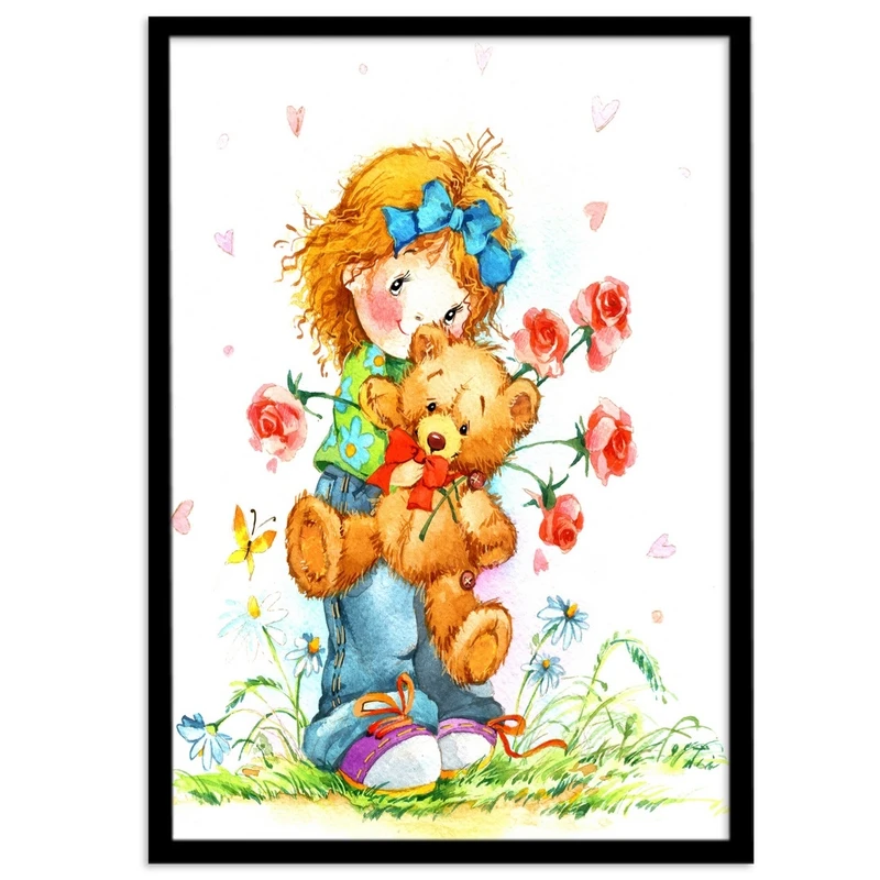 تابلو بکلیت طرح کودکانه خرس مهربان مدل B-s323