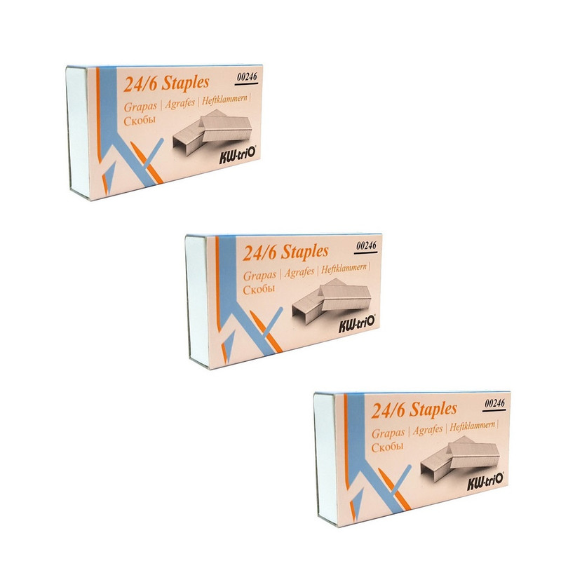 سوزن منگنه کی دبلیو تریو کد 007 سایز 24/6 - مجموعه 3000 عددی