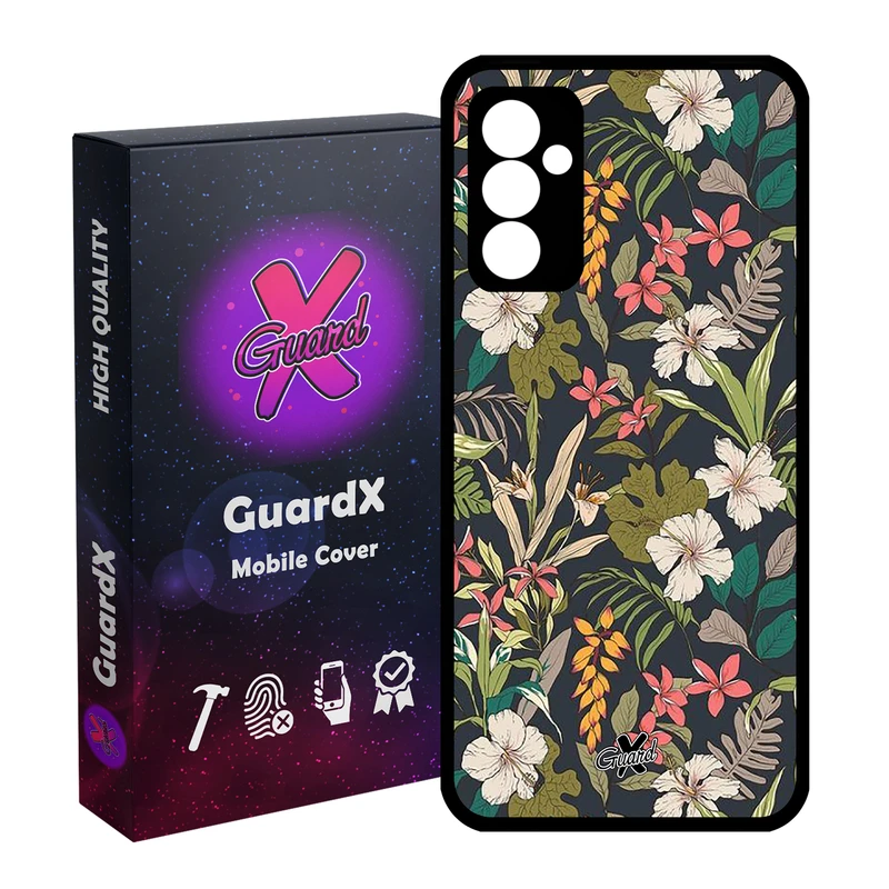 کاور گارد ایکس طرح گل مدل Glass10222 مناسب برای گوشی موبایل سامسونگ Galaxy A14 / A14 5G