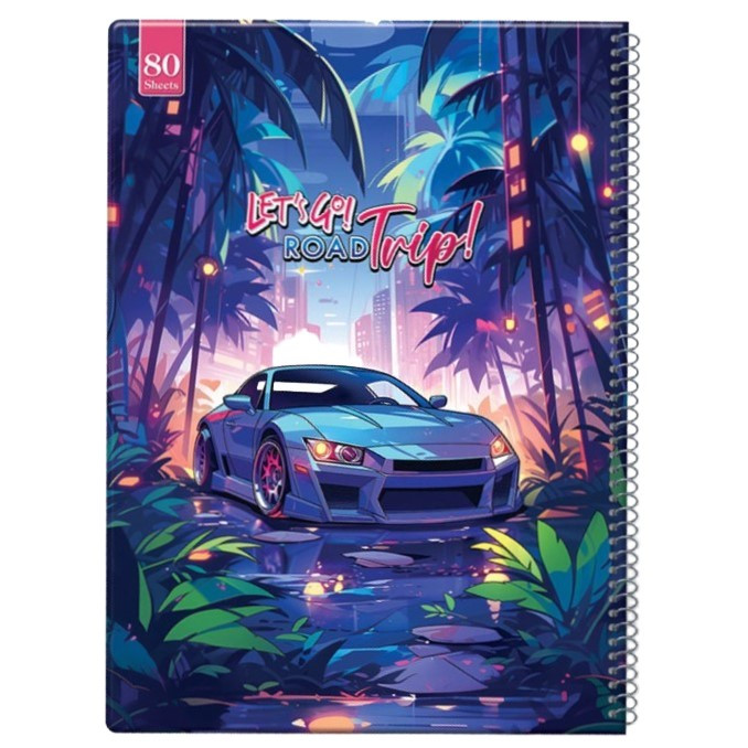 دفتر مشق 80 برگ مدل مجلد طرح ماشین کد 8066