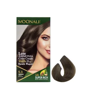 کیت رنگ مو مونالی اسکای شماره 5.3 حجم 100 میلی لیتر رنگ بلوند زیتونی متوسط