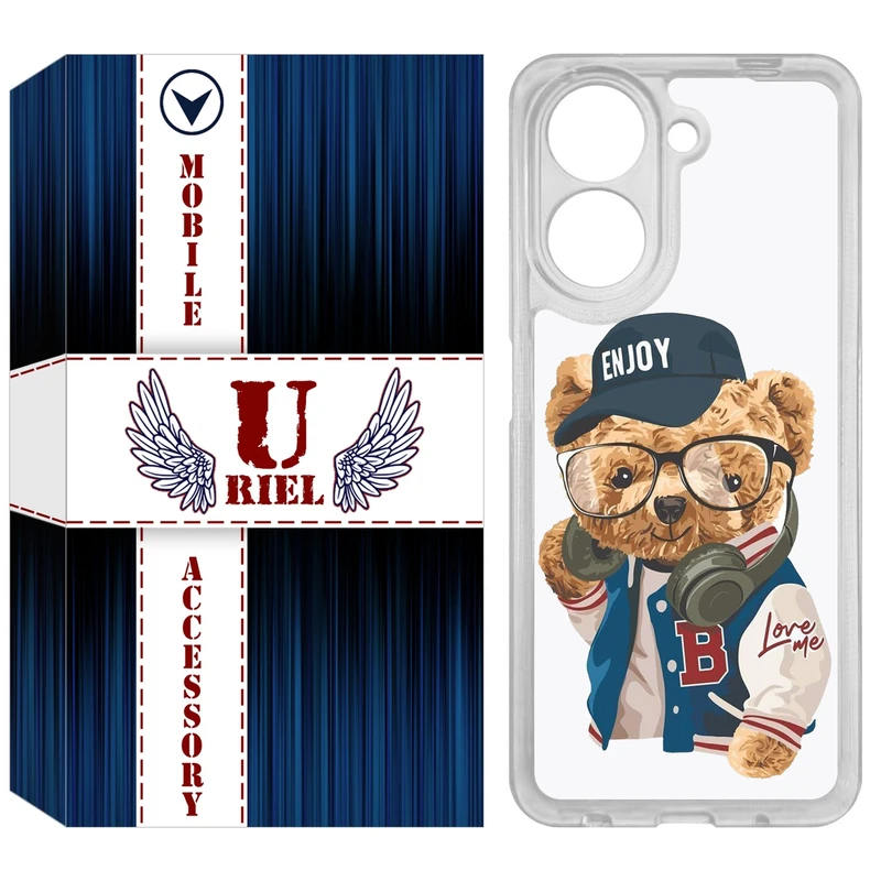 کاور یوریل مدل Clear کد 35 طرح تدی مناسب برای گوشی موبایل شیائومی Redmi A5 4G / Poco C71