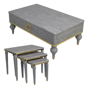 میز پذیرایی رامش دکور مدل خورشید مجموعه 4 عددی