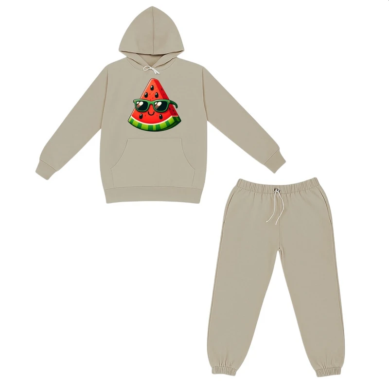 ست هودی و شلوار راحتی بچگانه مدل هندوانه یلدایی کد p4 