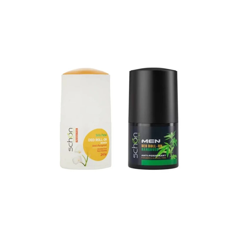 رول دئودرانت  زنانه شون مدل Silk Petal به همراه رول دئودرانت مردانه شون مدل Hangover حجم 50 میلی لیتر
