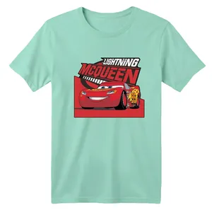 تی شرت آستین کوتاه بچگانه مدل مک کوئین رنگ سبز روشن