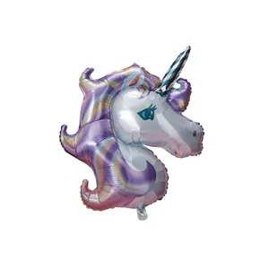 بادکنک فویلی سورتک طرح اسب تک شاخ 