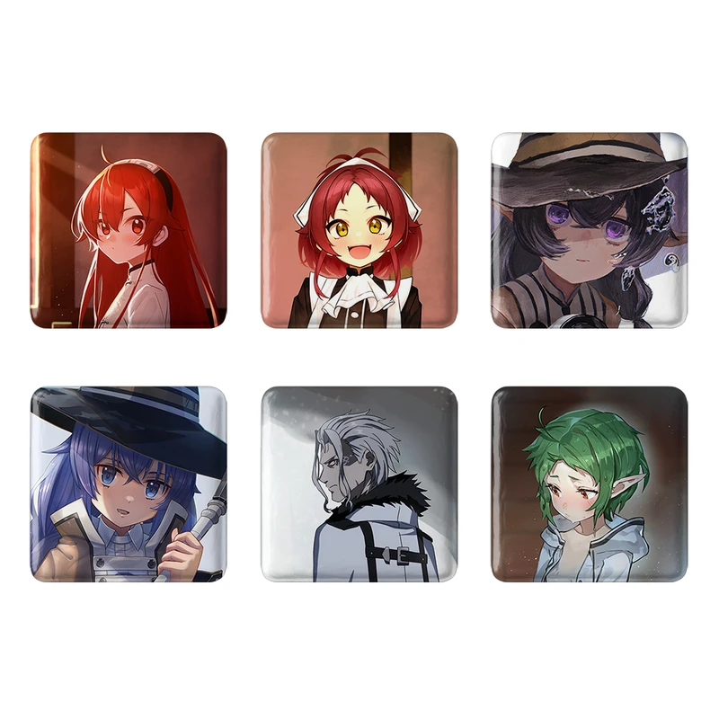 مگنت خندالو طرح انیمه موشوکو تنسی Mushoku Tensei کد 1507A مجموعه 6 عددی