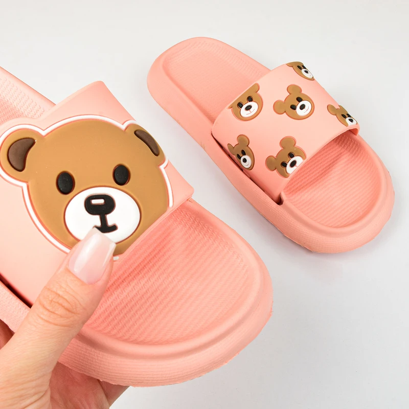 عکس شماره 7 : دمپایی دخترانه زیتون مدل تدی خرسه کد klbs.3708