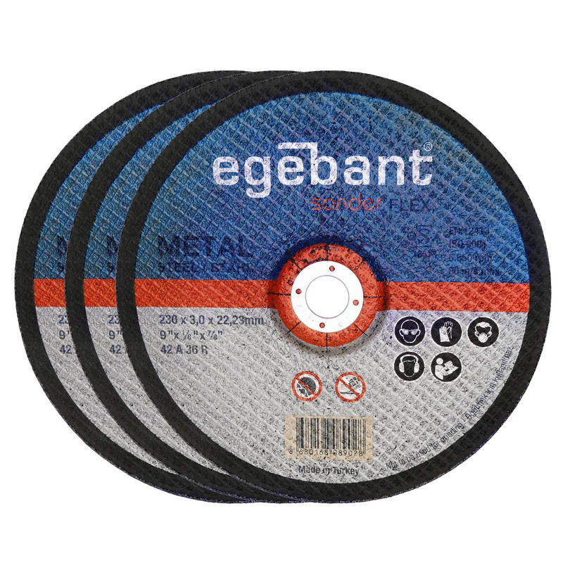 صفحه برش آهن اگبانت مدل ART-230x30-3 سایز 230 میلیمتر مجموعه 3 عددی