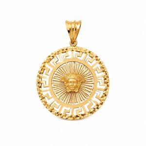 آویز گردنبند طلا 18 عیار زنانه طلای علیمحمدی طرح ورساچه