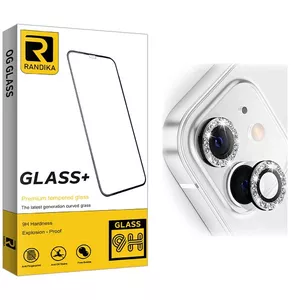 محافظ لنز دوربین  راندیکا مدل RK رینگی نگین دار مناسب برای گوشی موبایل اپل iPhone 11 / 12 / 12 Mini