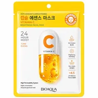 ماسک صورت ورقه&zwnj;ای بایو آکوا مدل ویتامین C با حجم 25 میلی&zwnj;لیتر، روشن&zwnj;کننده، آبرسان قوی، با رایحه پرتقال، مناسب انواع پوست