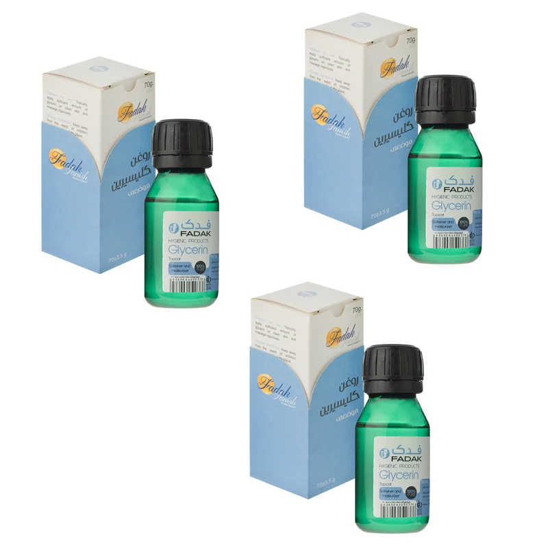 گلیسیرین فدک تانیش مدل GIY مناسب برای انواع پوست حجم 70 میلی لیتر بسته سه عددی