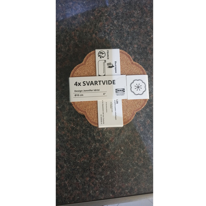 زیر لیوانی ایکیا مدل SVARTVIDE بسته 4 عددی