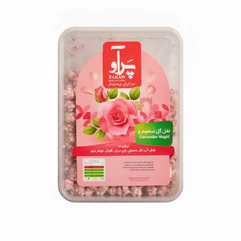 نقل گل محمدی و دارچین پرآو - 350 گرم