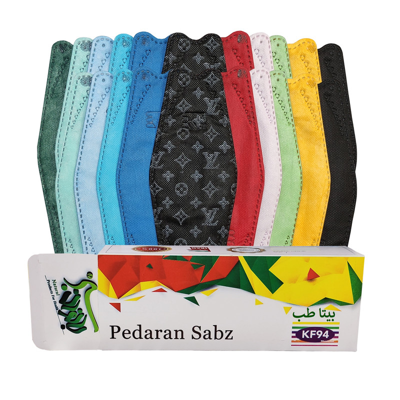 ماسک تنفسی بانوان سبز مدل سه بعدی  بیتا طب بسته 21 عددی