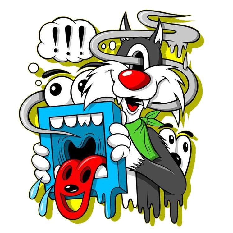 استیکر پارچه و لباس پاد آفرین مدل کارتونی کد S1263