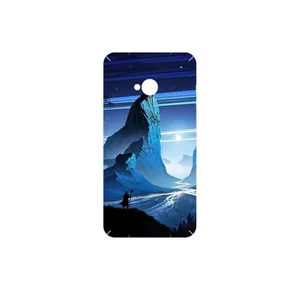 MAHOOT Blue Mountains Digital Art Cover Sticker for HTC One M7