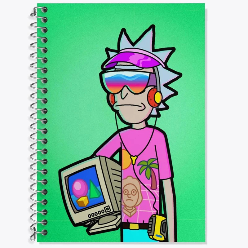 دفتر لغت 50 برگ خندالو مدل انیمیشن ریک و مورتی Rick and Mort کد 26591