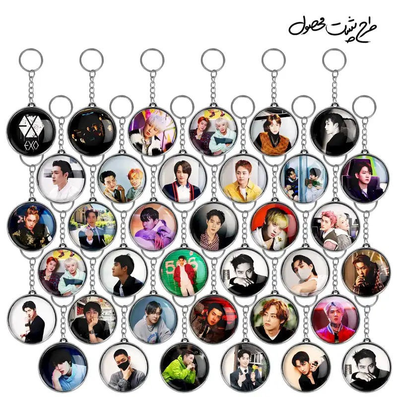 جاکلیدی خندالو طرح اکسو Exo مدل دوطرفه کد 41 مجموعه 36 عددی