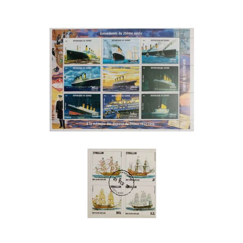 تمبر یادگاری مدل کشتی مجموعه 13 عددی