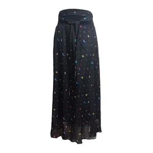 دامن زنانه مدل حریر تمام کلوش کد 8