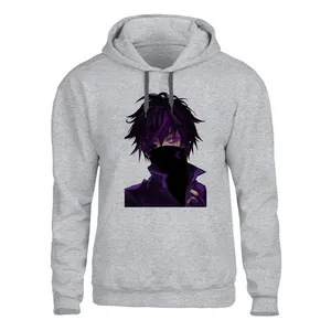 هودی مردانه مدل انیمه کد 113 رنگ طوسی