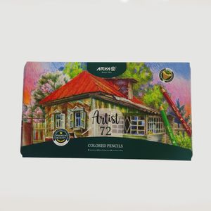 مداد رنگی 72 رنگ آریا مدل آرتیست جعبه فلزی کد 072
