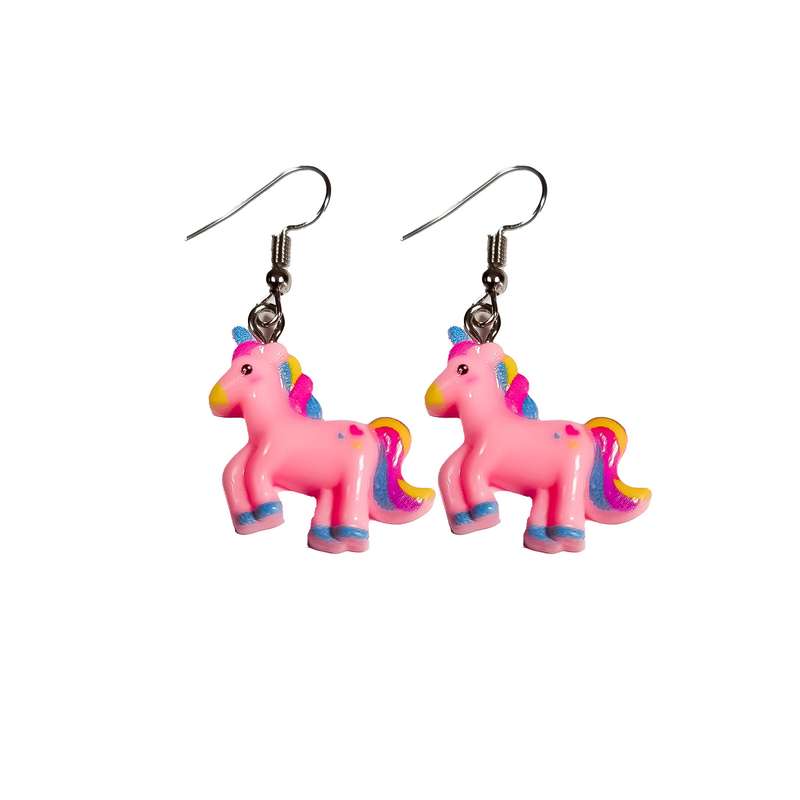 گوشواره دخترانه طرح اسب تک شاخ کد 02