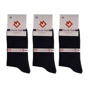 جوراب ساق بلند مردانه مدل نوین بافت b3 بسته 3 عددی
