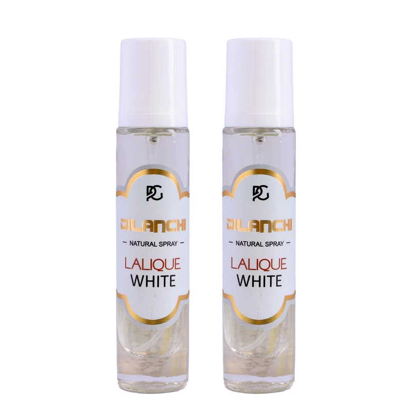 عطر جیبی مردانه دیلانچی مدل لالیک وایت با رایحه خنک حجم 30 میلی‌لیتر مجموعه 2 عددی