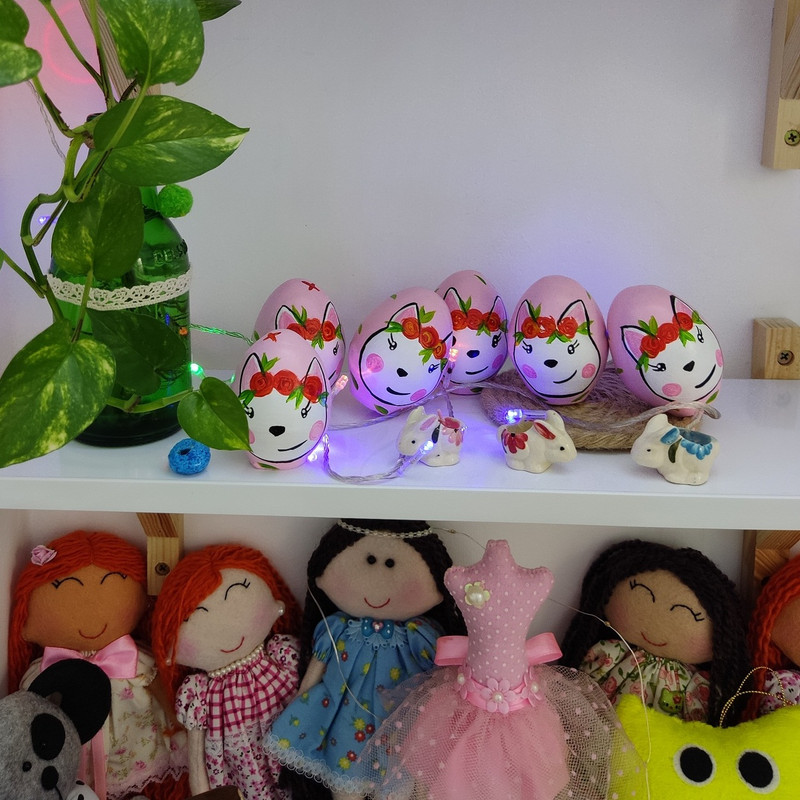 تخم مرغ تزئینی طرح خرگوش مجموعه 10 عددی