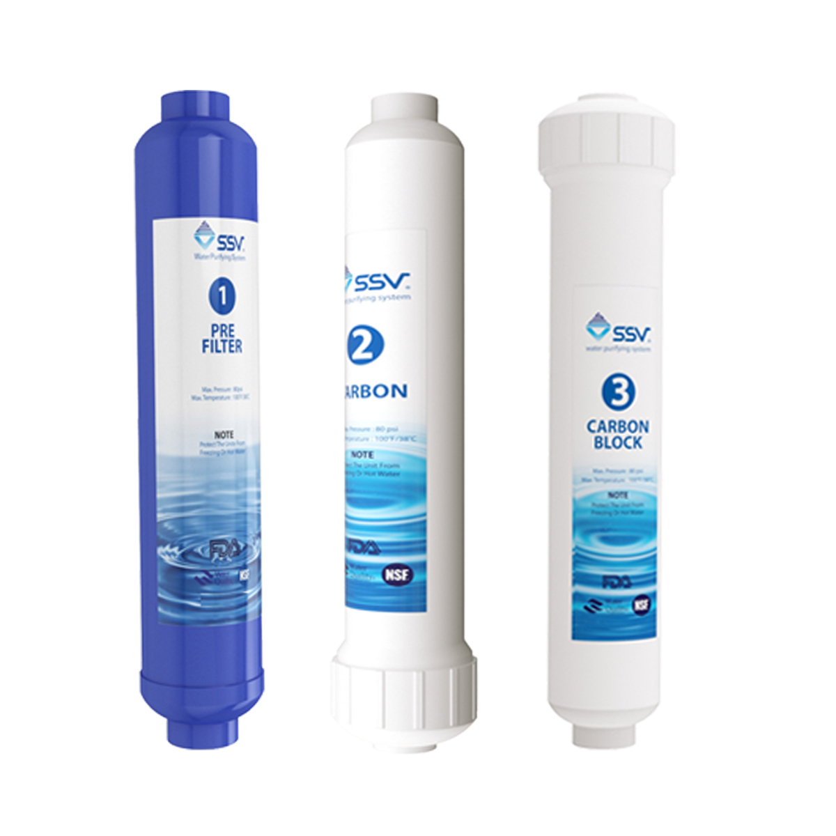 دستگاه تصفیه آب اس اس وی مدل PureLine 2W X800 به همراه شیر دستگاه تصفیه آب و فیلتر مجموعه 3 عددی