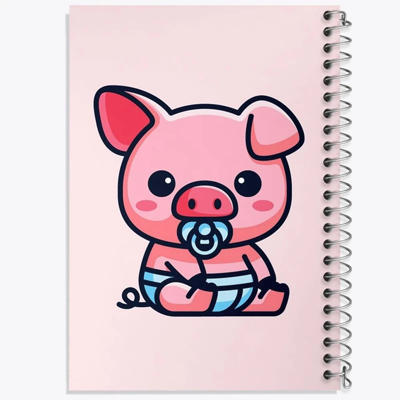 دفتر نت موسیقی 50 برگ خندالو مدل حیوانات بامزه خوک کد 28348