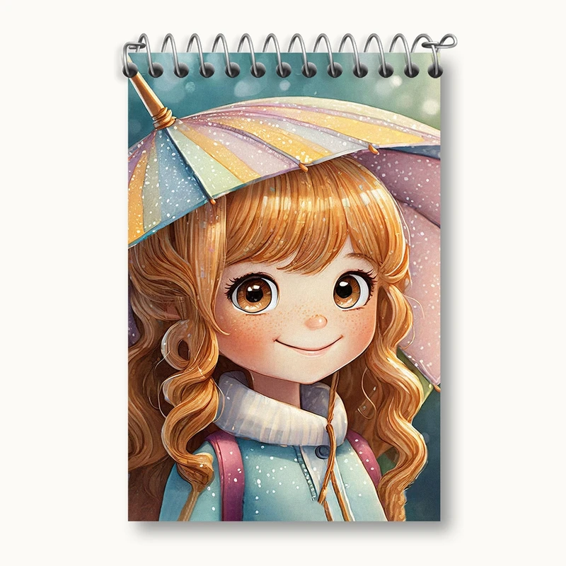 دفتر یادداشت 50 برگ خندالو مدل دخترانه کد F2770