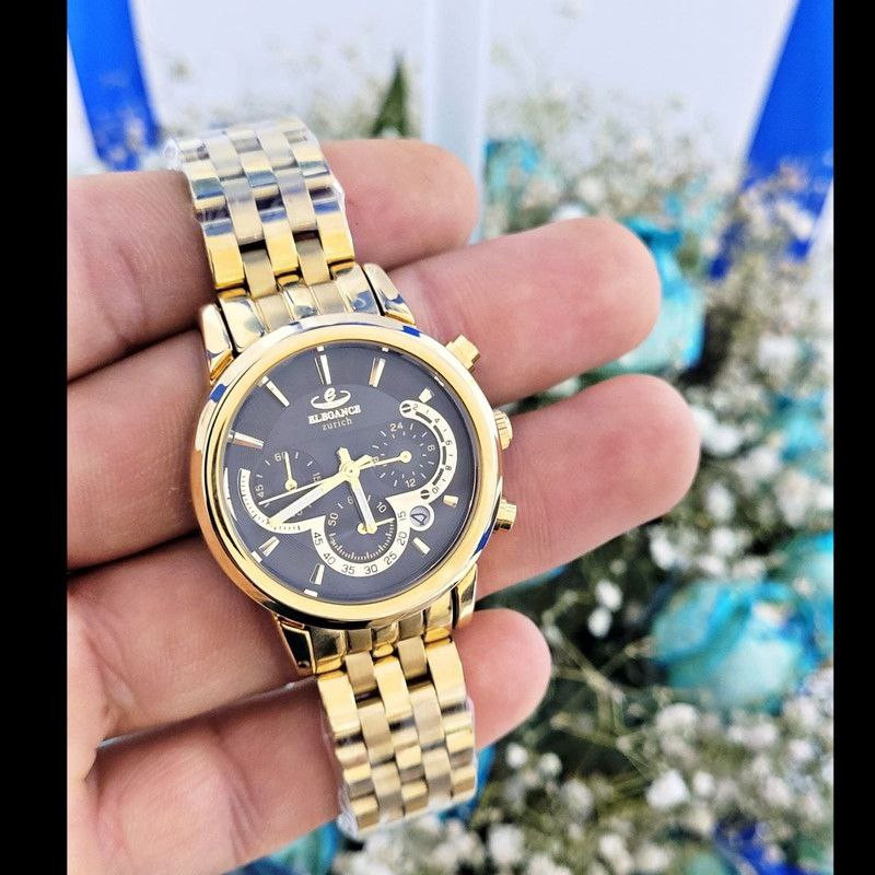 ساعت مچی عقربه ای زنانه الگانس مدل سه موتور فعال کورنوگراف m22