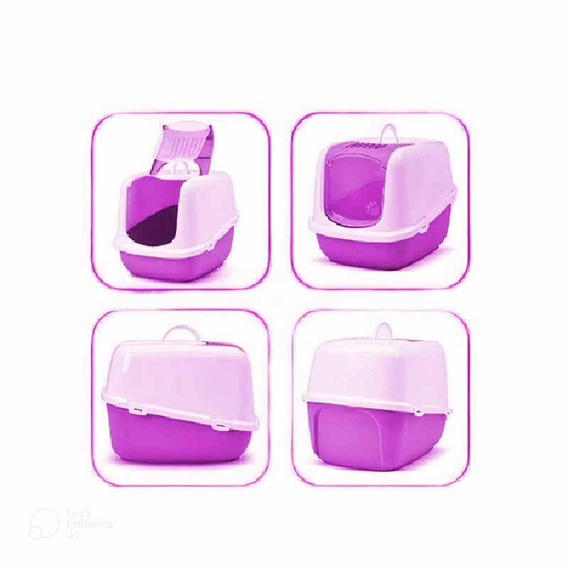 ظرف خاک گربه مدل لبه دار XL کد PN_00