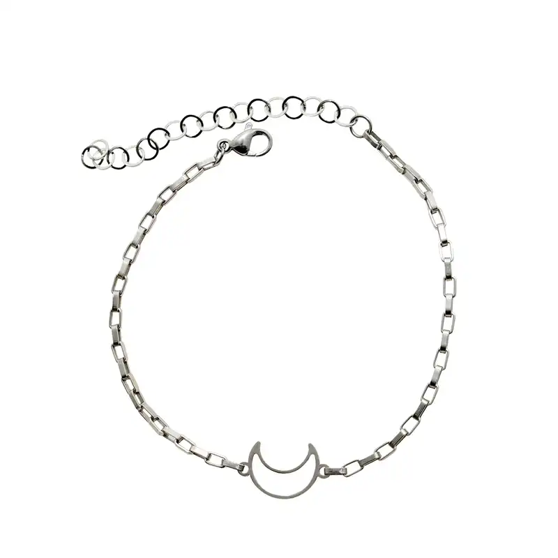 دستبند دلنار گالری مدل ماه و خورشید مجموعه 2 عددی