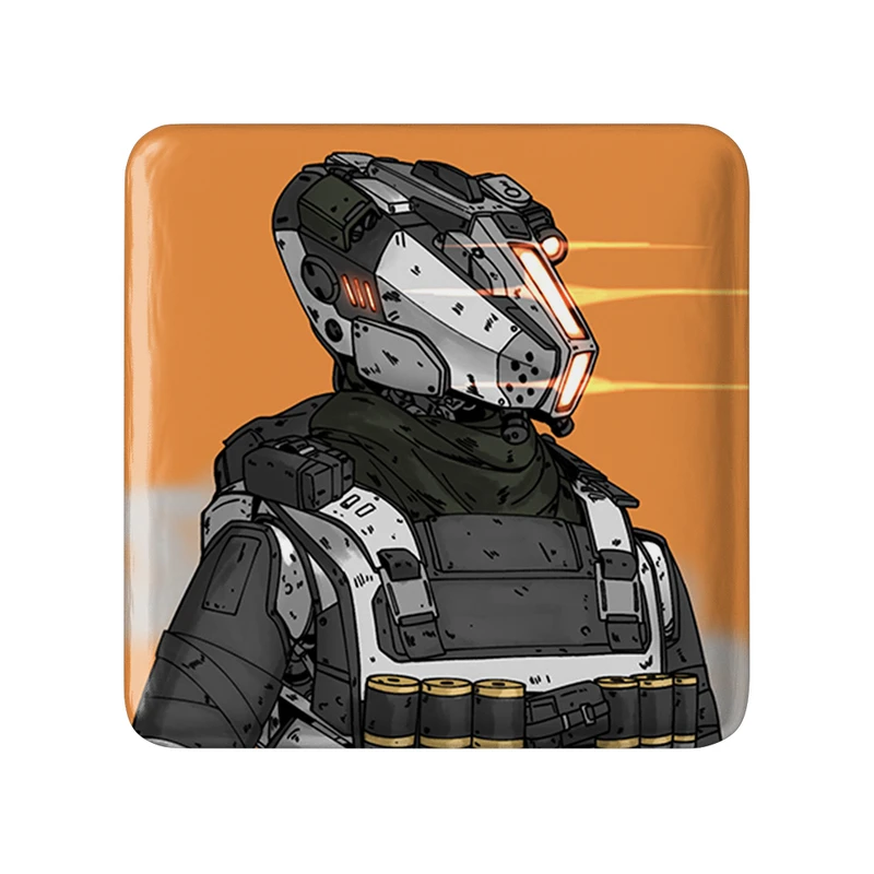 مگنت خندالو طرح بازی تایتان فال (Titanfall) مدل مربعی کد 32583