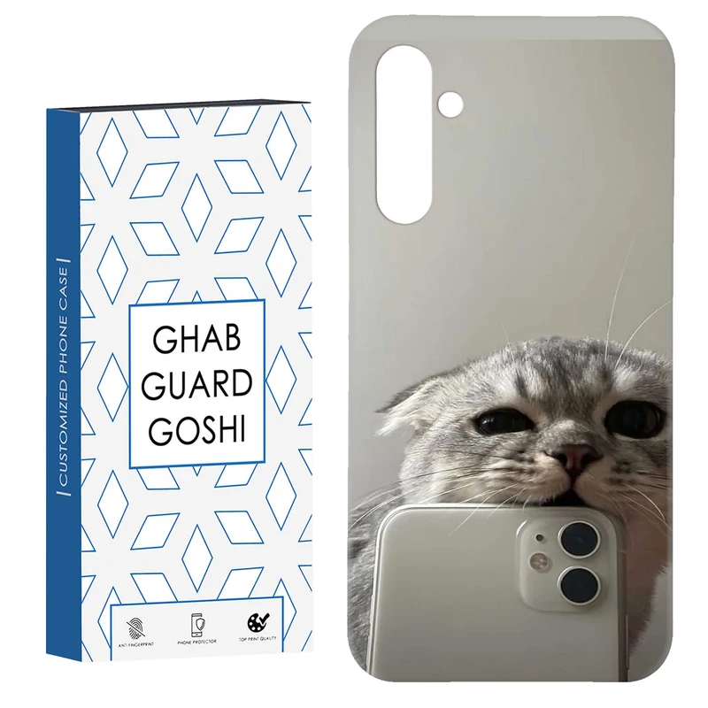کاور قاب گارد گوشی طرح گربه سلفی کد Dimo-206 مناسب برای گوشی موبایل سامسونگ Galaxy S23 Fe