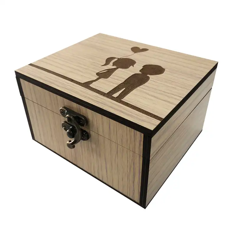 جعبه هدیه چوبی مدل b6